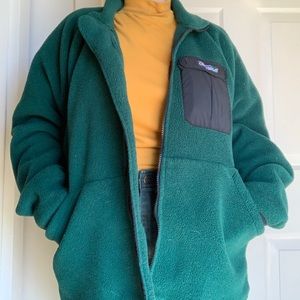 Forrest green zip up fleece jacket